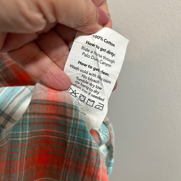 Tecovas Western Red and Blue Plaid Casual Shirt Size S - Picture 7 of 9